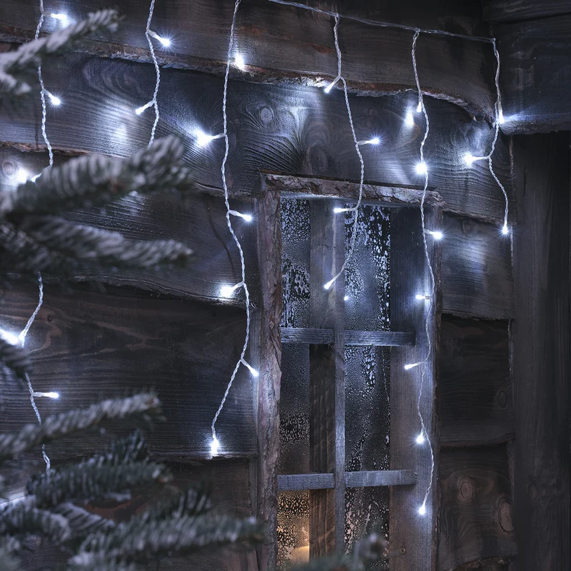 6m Bicolor LED Eiszapfen Lichterkette