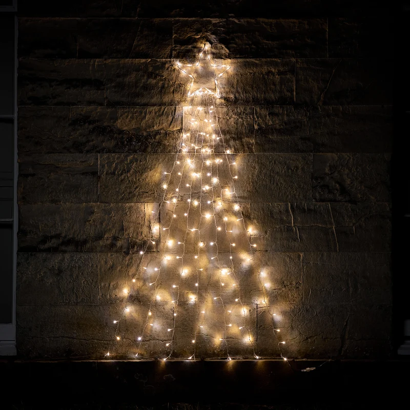 Wanddeko Bicolor LED Weihnachtsbaum mit Fernbedienung