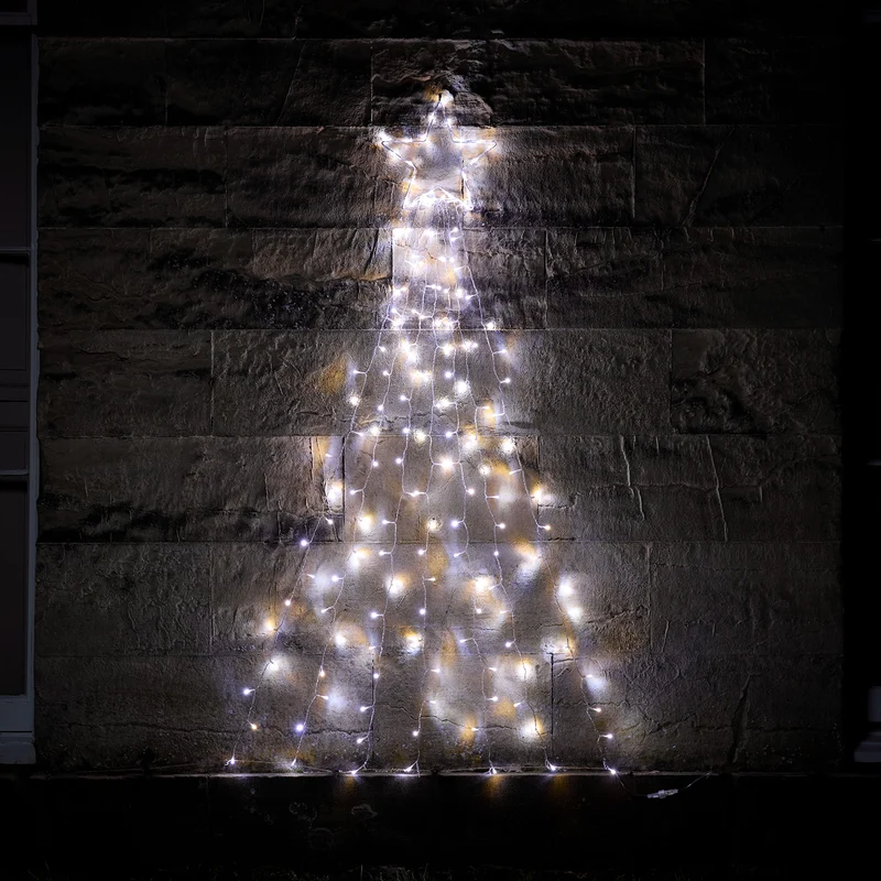 Wanddeko Bicolor LED Weihnachtsbaum mit Fernbedienung