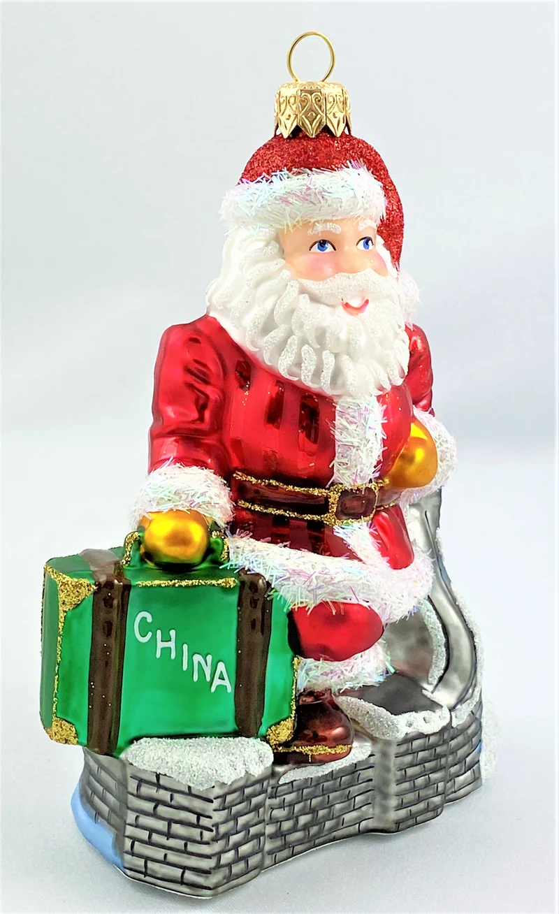 Santa Claus mit chinesischer Mauer