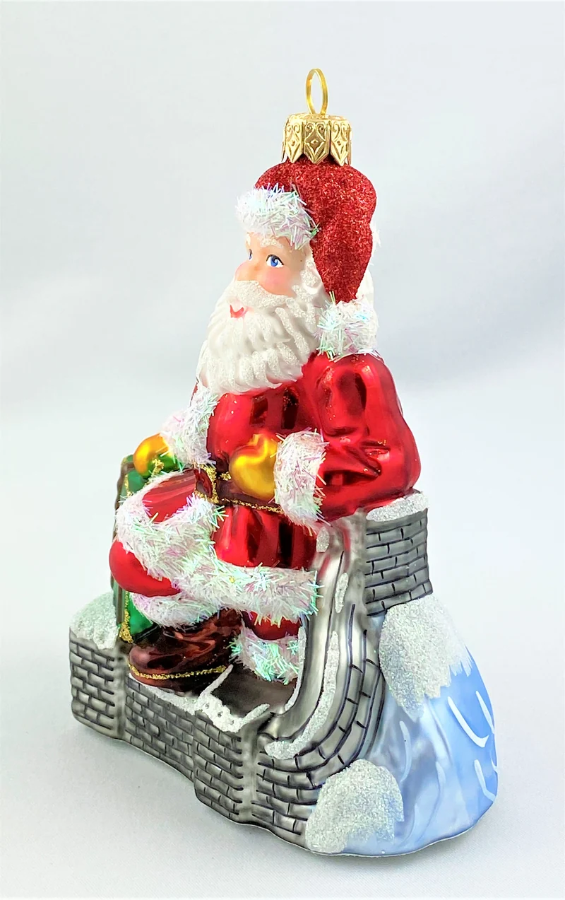 Santa Claus mit chinesischer Mauer