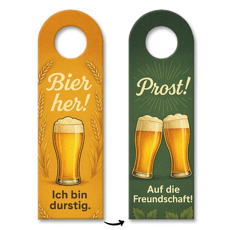 Bier her! Prost! Auf die Freundschaft! Türhänger Bierfans