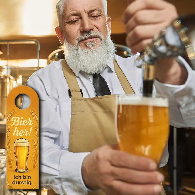 Bier her! Prost! Auf die Freundschaft! Türhänger Bierfans
