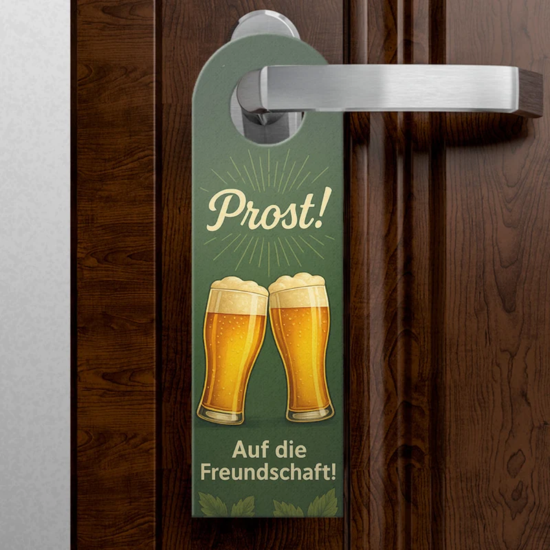 Bier her! Prost! Auf die Freundschaft! Türhänger Bierfans