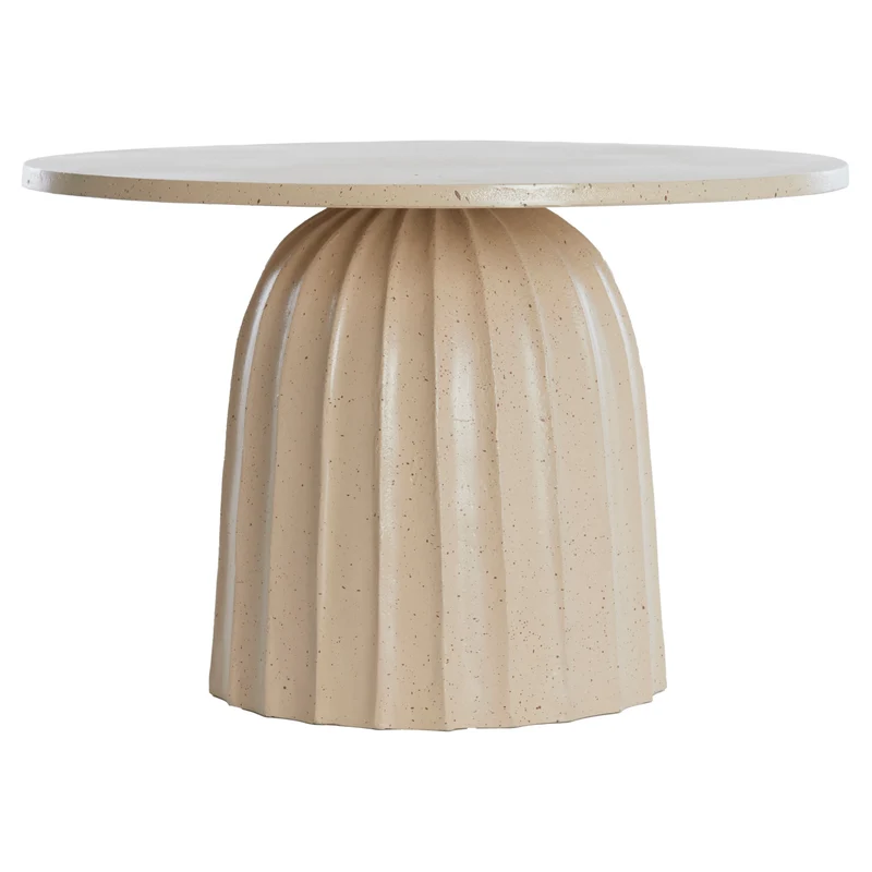 Beistelltisch VEGLIA matt sand hellbraun gesprenkelt Ø60x38cm