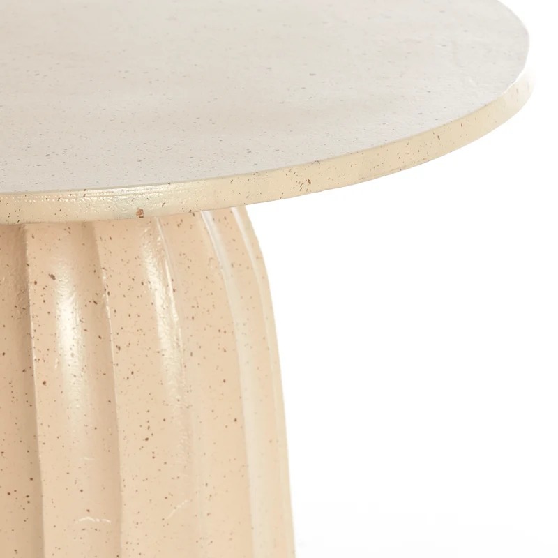 Beistelltisch VEGLIA matt sand hellbraun gesprenkelt Ø60x38cm