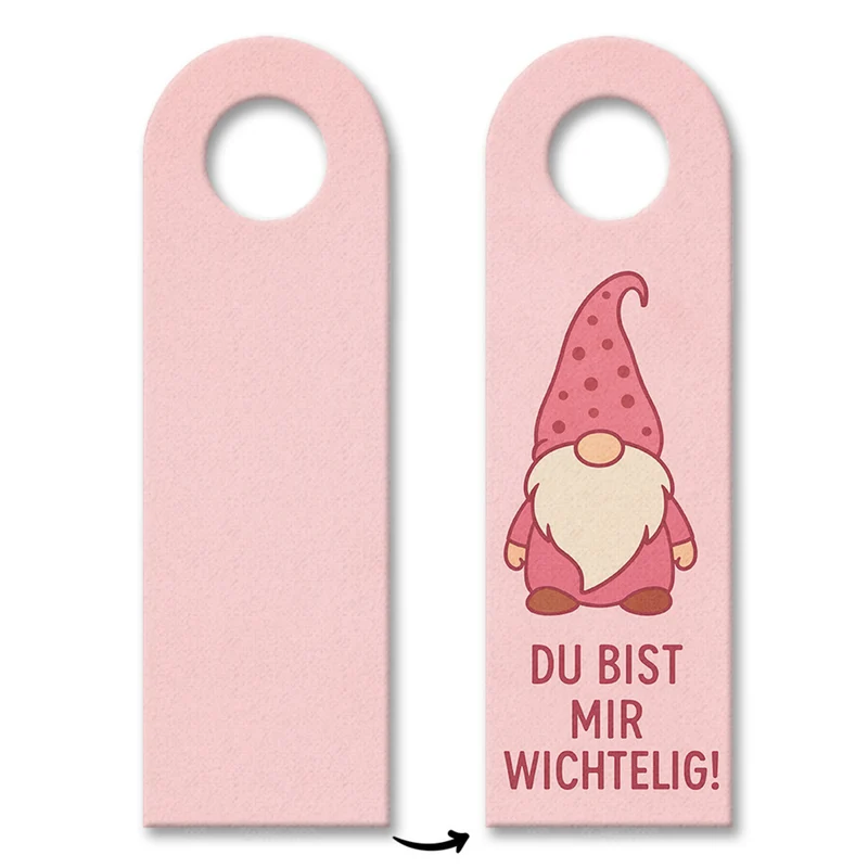 Cartoon Wichtel du bist mir wichtelig Türhänger