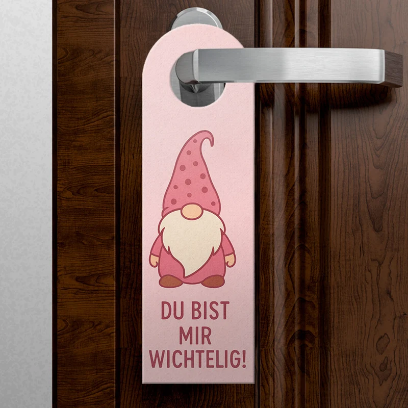 Cartoon Wichtel du bist mir wichtelig Türhänger