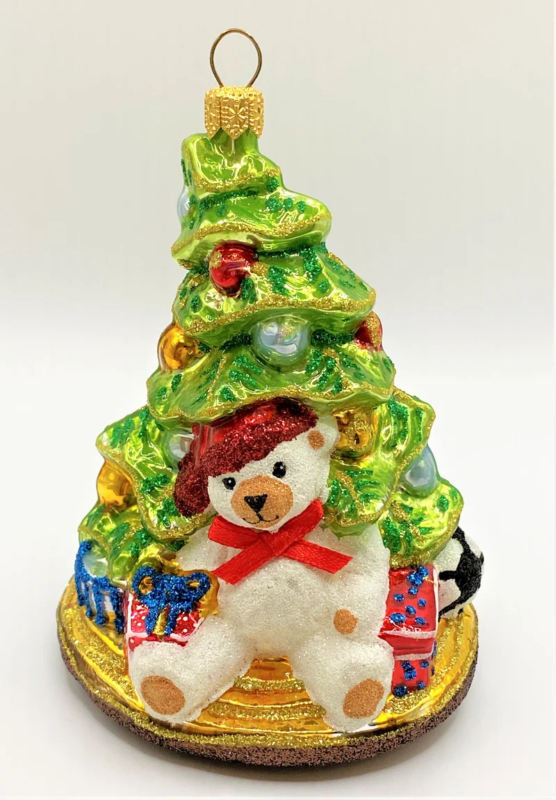 Kleiner Christbaum mit weissem Teddybär