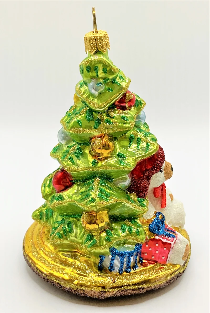 Kleiner Christbaum mit weissem Teddybär
