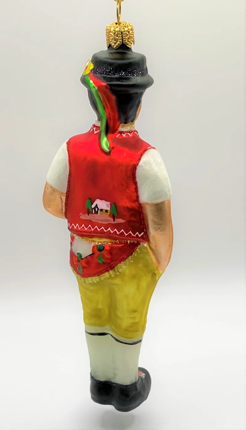 Senntum Knecht, gelbe Hosen, Alpfahrt