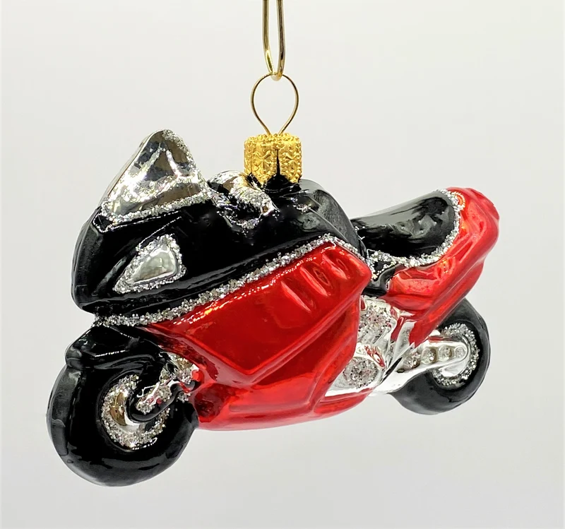 Kleines rotes Motorrad