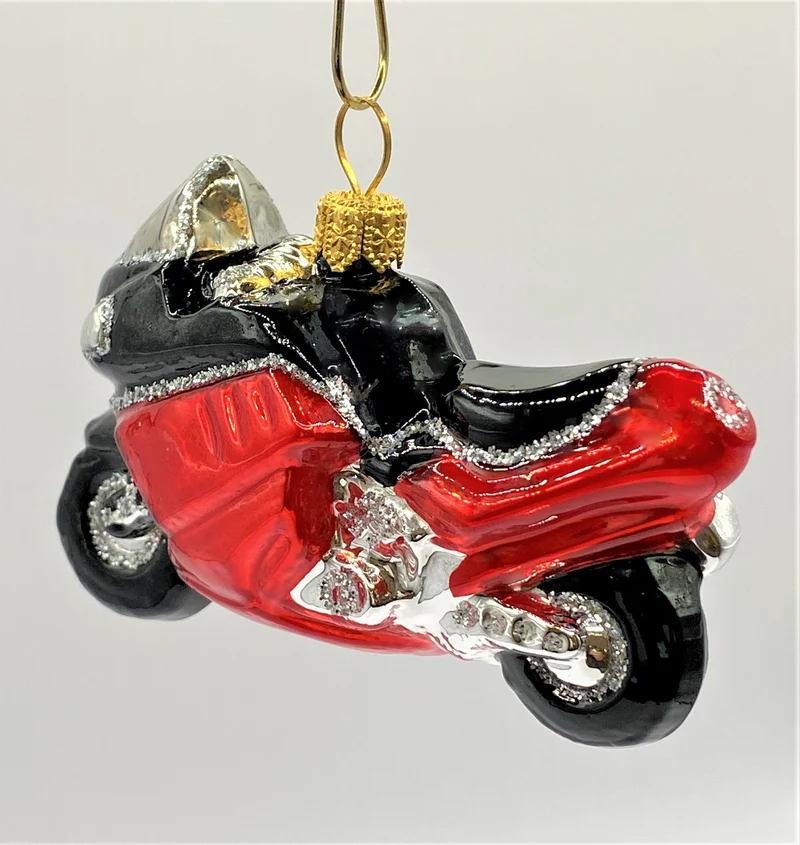 Kleines rotes Motorrad