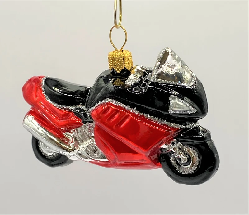 Kleines rotes Motorrad