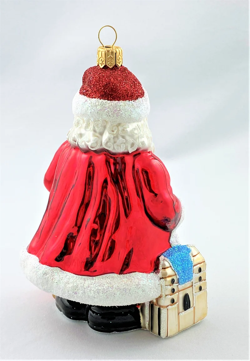 Santa ist in Wien beim Stephansdom, Österreich