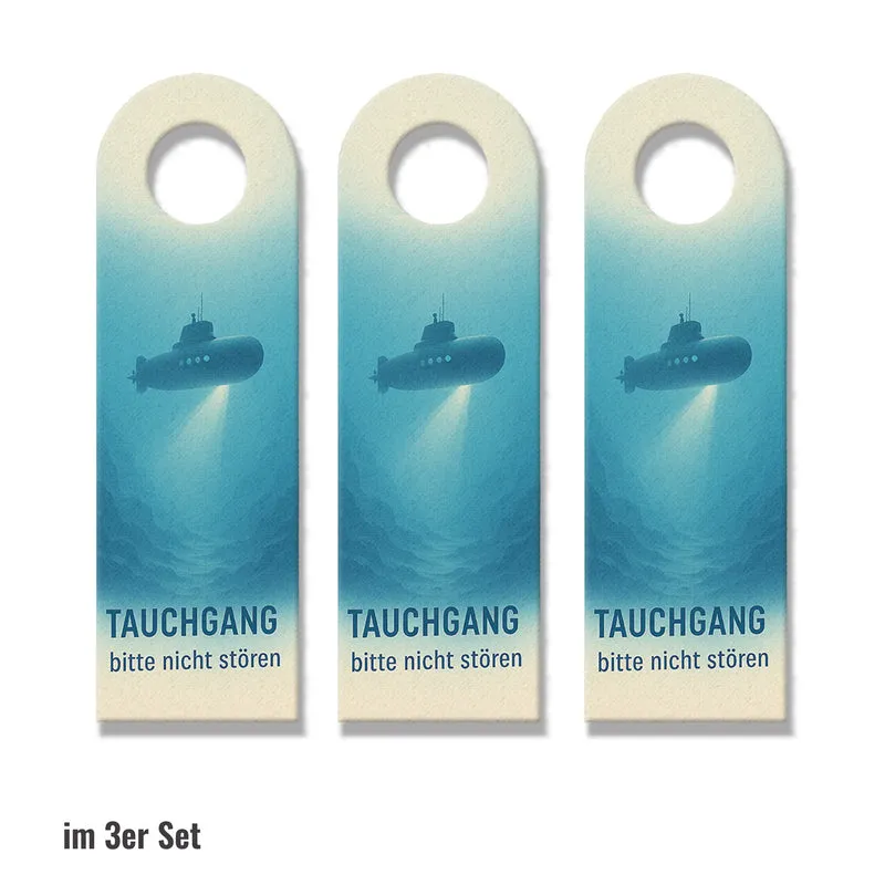 Tauchgang bitte nicht stören Oberdeck frei Willkommen! U-Boot Frachtschiff Türhänger