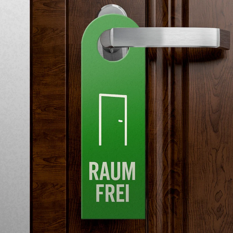 Meeting läuft Raum Frei Türhänger für Büro