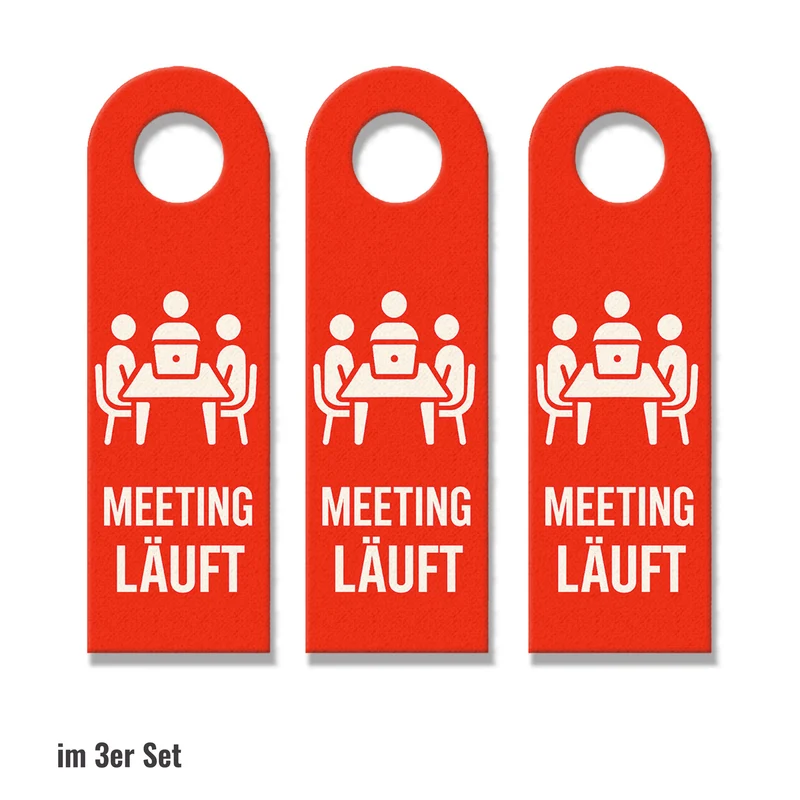 Meeting läuft Raum Frei Türhänger für Büro