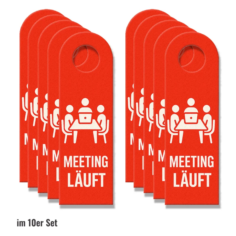 Meeting läuft Raum Frei Türhänger für Büro