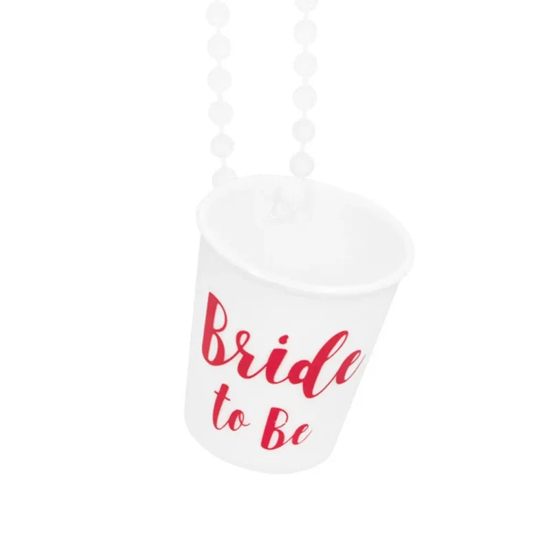 „Bride To Be“-Halskette mit Schnapsglas