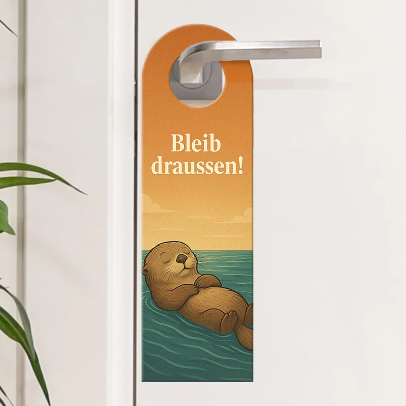 Seeotter Komm rein Bleib draußen Türhänger Maritim