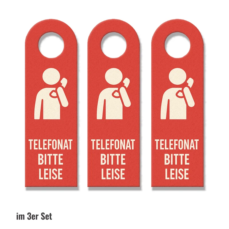 Telefonat Bitte leise betreten möglich Türhänger Büro