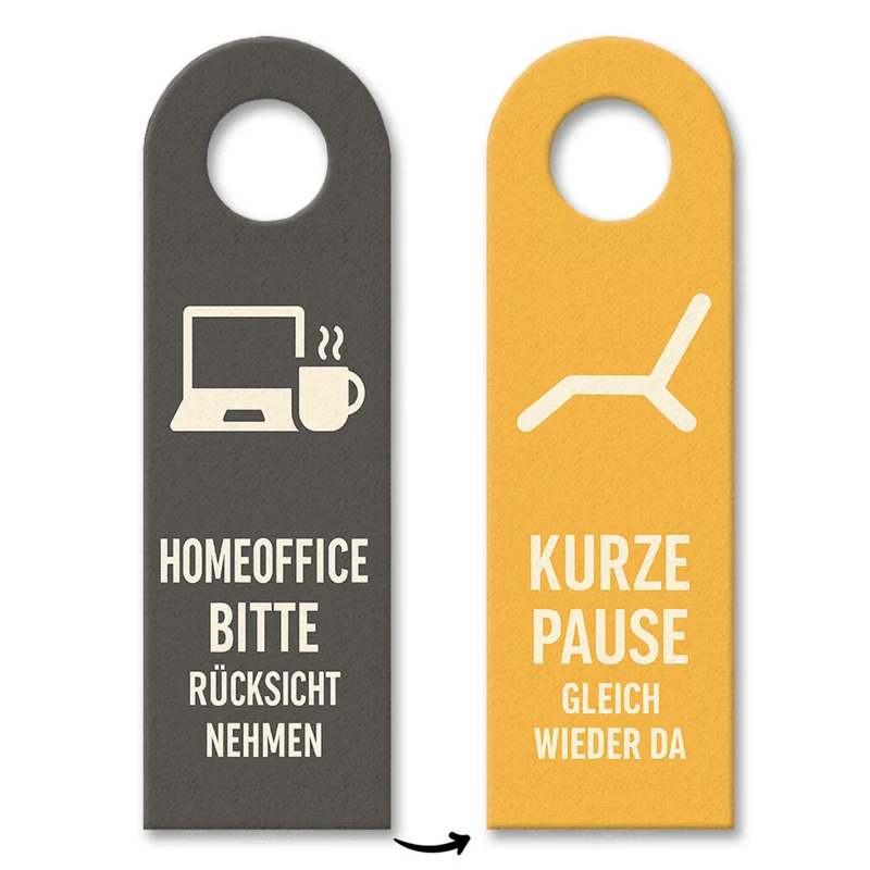 Homeoffice Bitte rücksicht nehmen Türhänger fürs Büro