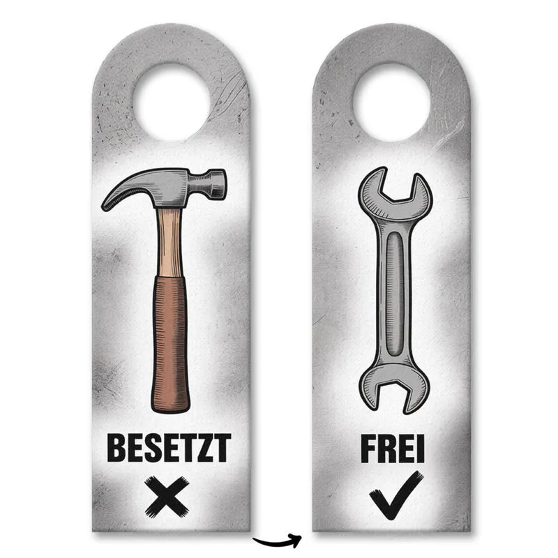 Besetzt Frei Hammer Schraubenschlüssel Türhänger für Werkstatt