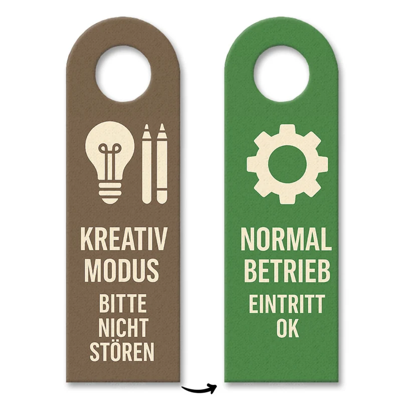 Glühbirne Kreativ-Modus Normalbetrieb Türhänger für Büro