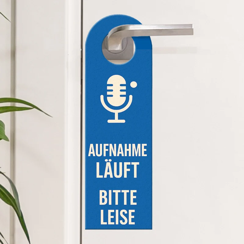 Aufnahme läuft bitte nicht eintreten Mikrofon Türhänger