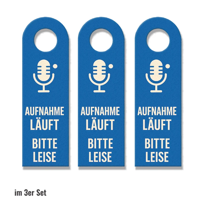 Aufnahme läuft bitte nicht eintreten Mikrofon Türhänger