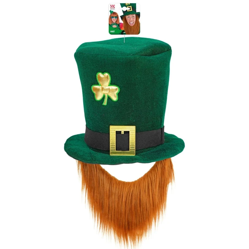 St. Patrick’s Day-Hut mit Bart, 25 cm