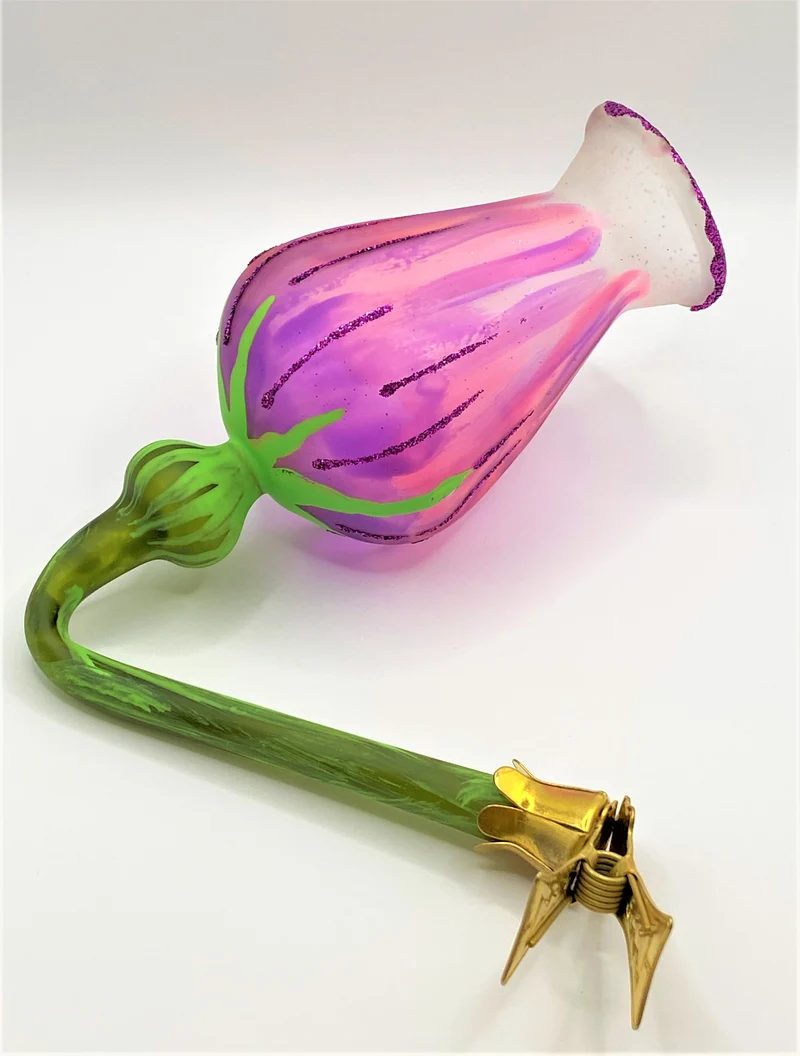 Glockenblume, rosa auf Clip