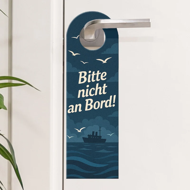 Bitte nicht an Bord Ahoi, komm rein! Leuchtturm Türhänger Maritim