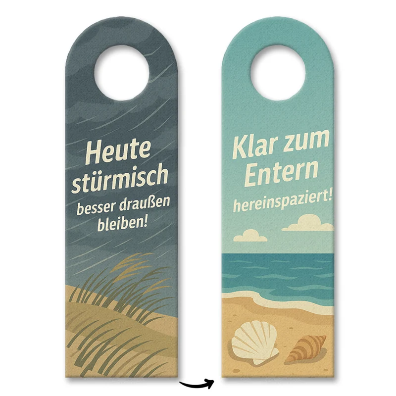 Heute stürmisch - besser draußen bleiben Türhänger Maritim
