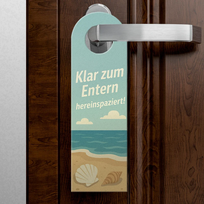 Heute stürmisch - besser draußen bleiben Türhänger Maritim