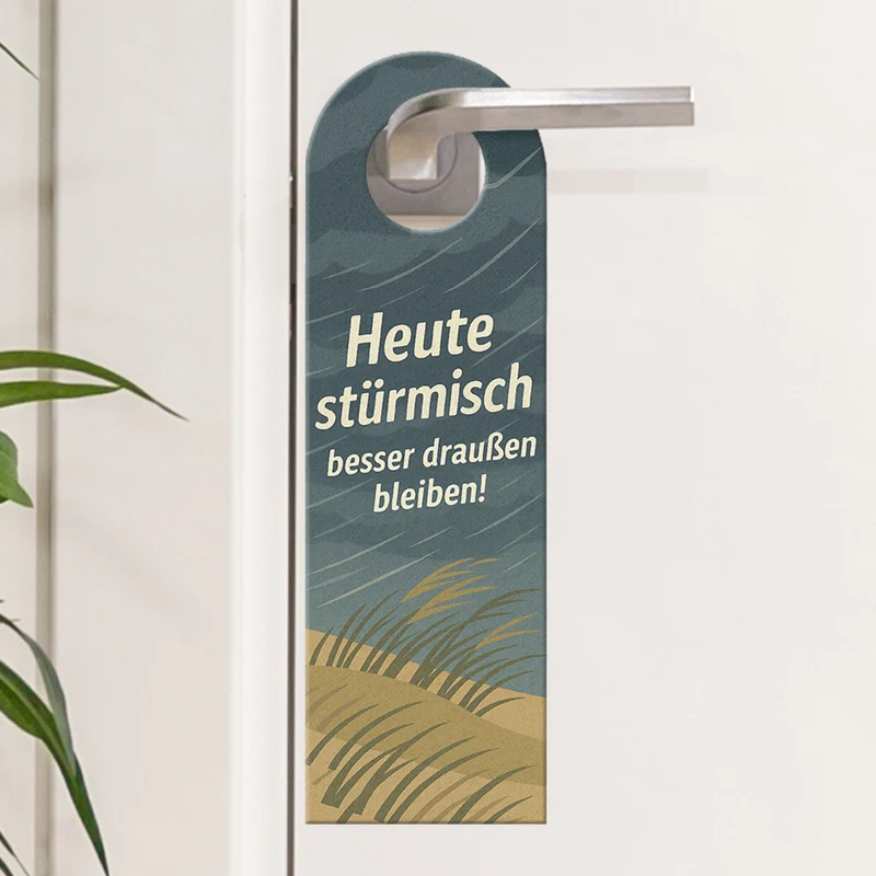 Heute stürmisch - besser draußen bleiben Türhänger Maritim