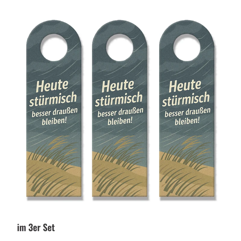 Heute stürmisch - besser draußen bleiben Türhänger Maritim