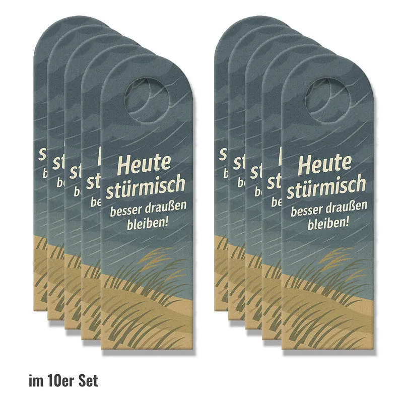 Heute stürmisch - besser draußen bleiben Türhänger Maritim
