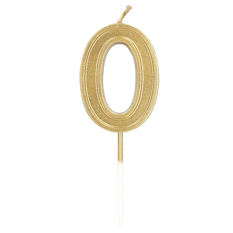 0-Jahres-Kerze, Gold, 4,2 cm