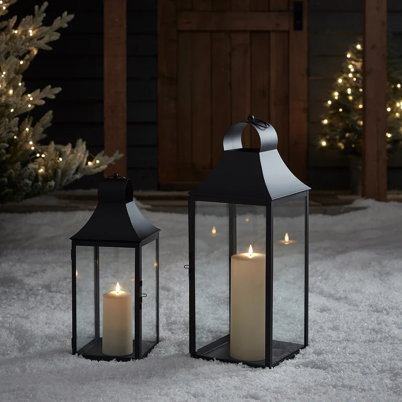 34cm Albury Gartenlaterne mit TruGlow® Outdoor Kerze mit Fernbedienung