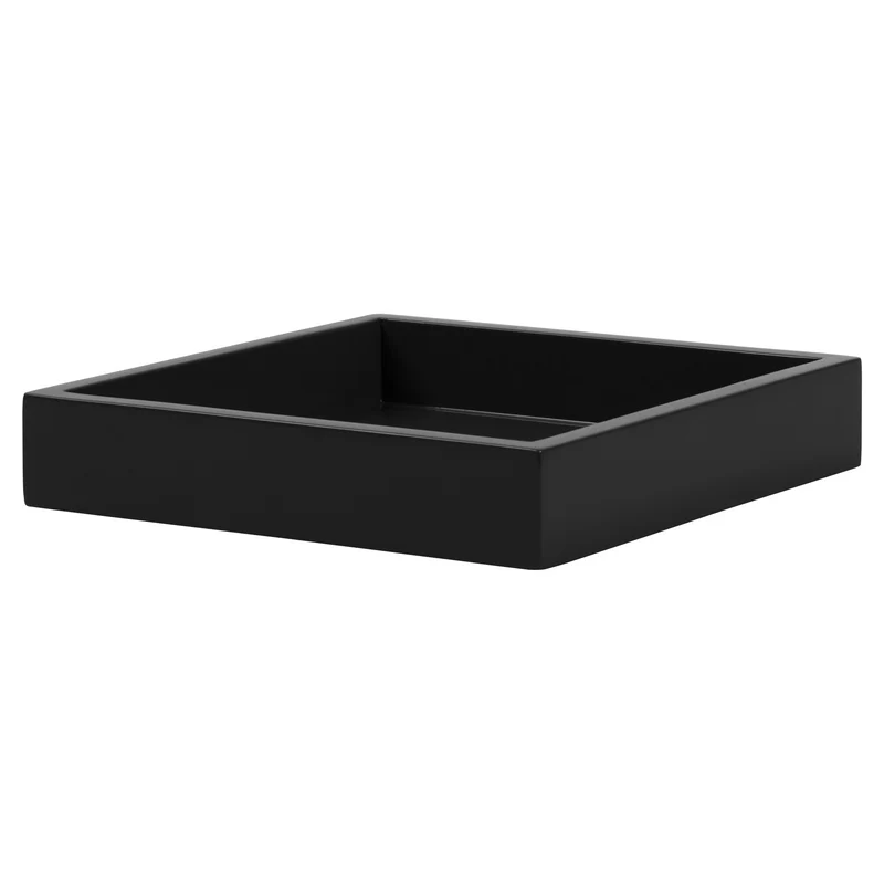 Tablett SPA S quadratisch schwarz 19x3,5x19cm