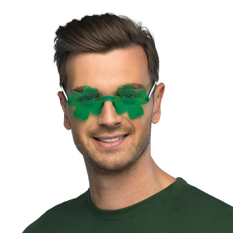 St. Patrick’s Day-Brille mit vierblättrigem Kleeblatt