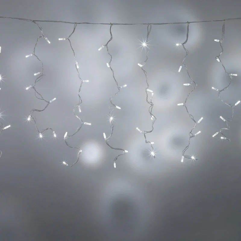 Core Connect 10m x 1m 480er LED Lichtervorhang weiß koppelbar transparentes Kabel
