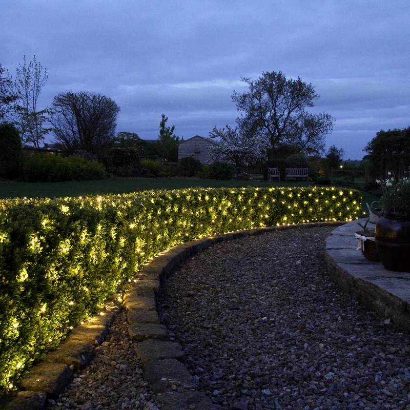 Core Connect 10m x 2m 700er LED Lichternetz warmweiß koppelbar grünes Kabel