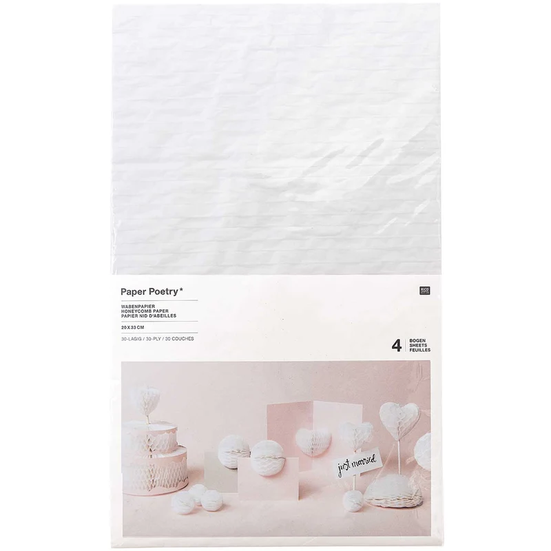 Wabenpapier WEISS