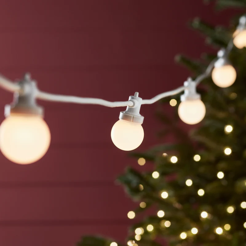 Pro Connect 100m 200er Party Lichterkette warmweiß koppelbar weißes Kabel
