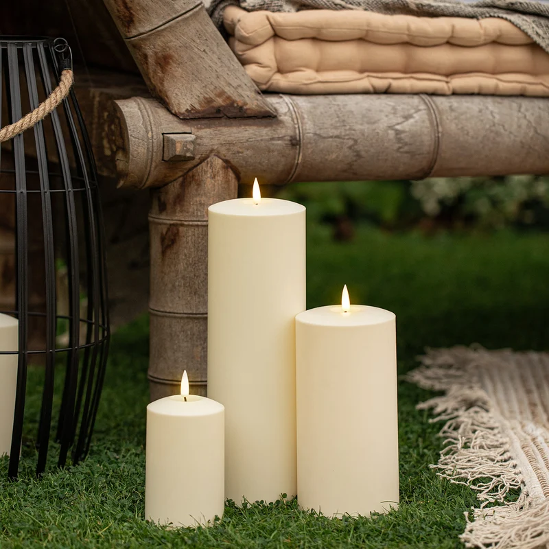 3er Set TruGlow® Solarkerzen groß