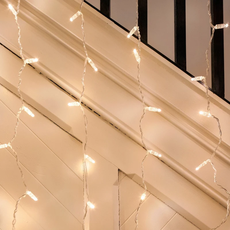 Core Connect 6m x 2m 576er LED Lichtervorhang warmweiß koppelbar transparentes Kabel