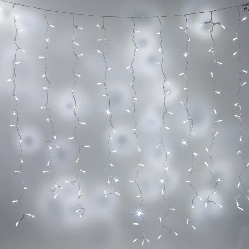 Core Connect 6m x 2m 576er LED Lichtervorhang weiß koppelbar transparentes Kabel